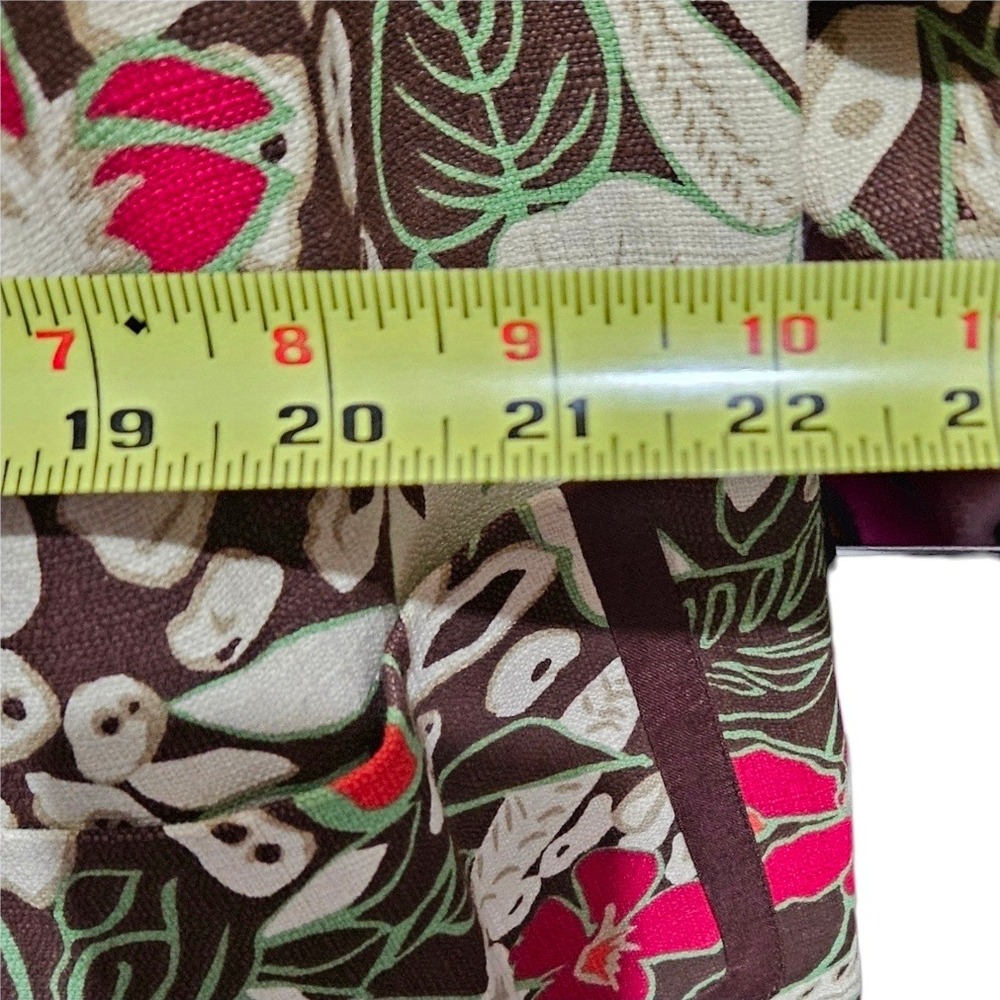 Leslie Fay Woman Floral Print Blazer Jacket Brown Red Green Women's Size 24W - Picture 9 of 10